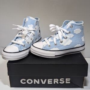 Converse Chuck Taylor All Stars High "Clouds" Kids Shoes Light Armony Blue-White